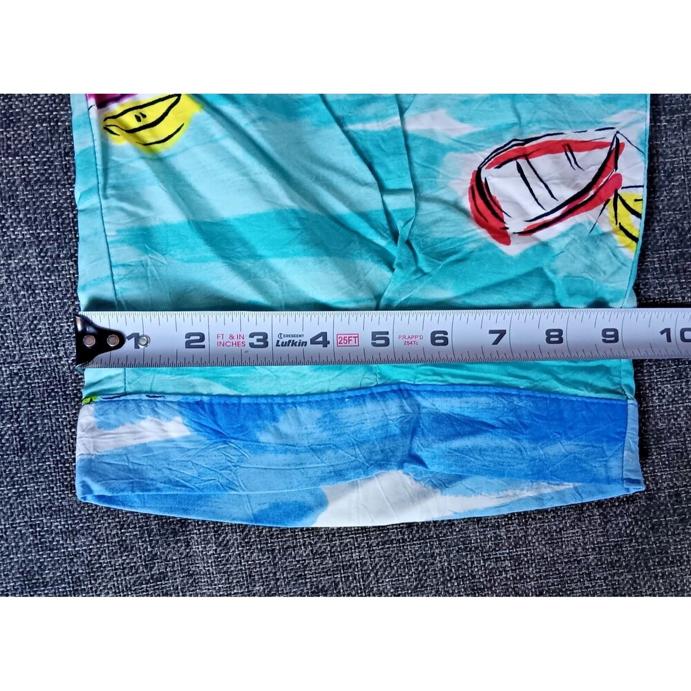 Pants size XL New Line Two womans colorful lightweight beach clam digger lounger - Picture 5 of 7